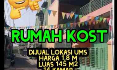 kost ums 14kmr l 145m2 jual cepat 1 8m