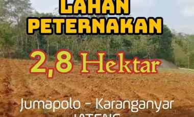 Lahan Peternakan 2,8Ha DiKaranganyar Jateng 225rb/m2