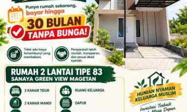 perumahan syariah magetan rumah 2 lantai tipe 83