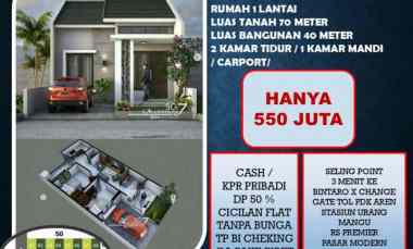 promo perdana rumah 1 lantai luas 70 meter