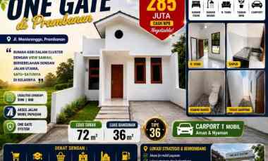 Promo Rumah Murah Tipe 36 LT 72 di Prambanan