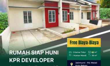 rumah 1lantai cluster jatimurni bekasi shm free biaya