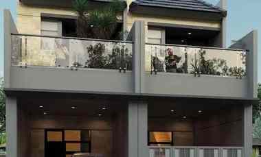 rumah 1m an area karah surabaya 2 lantai lebar 6