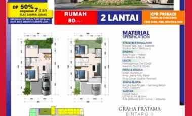rumah 2 lantai kpr pribadi tanpa bi checking modern