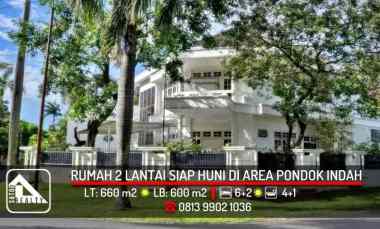 rumah 2 lantai siap huni di area premium pondok indah