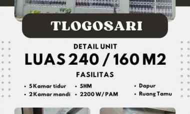 rumah 2 lantai siap huni di tlogosari cocok kos mess