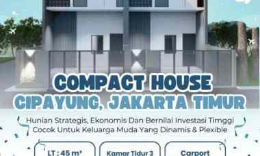 rumah 2lt akses dekat tol setu cipayung jakarta timur