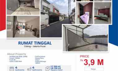 rumah bagus furnished shm cideng jakarta pusat