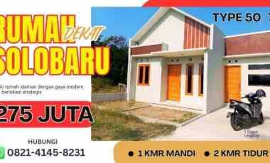 Rumah Baru Siap Huni dekat Pusat Solobaru