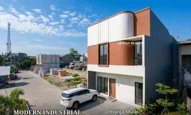 rumah cluster modern industrial dekat toll gate limo