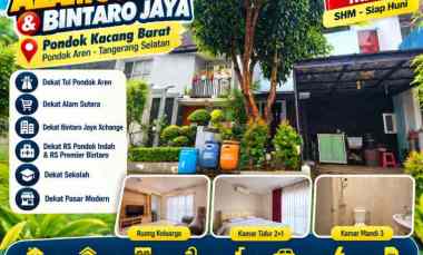Rumah dekat Alam Sutera Bintaro Jaya, LT 81m SHM