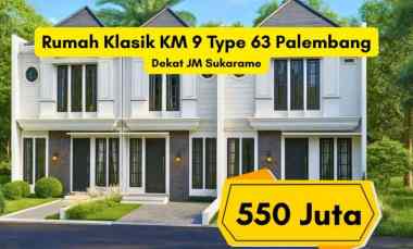 rumah di km 9 palembang dekat jm sukarame shm