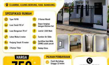 rumah dijual di ujung berung cijambe bandung siap huni