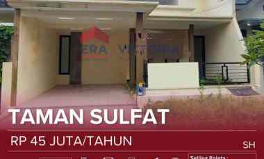 rumah disewakan disulfat kota malang