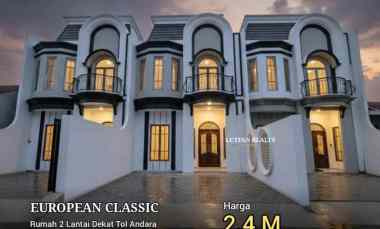 rumah european classic non cluster dekat tol andara