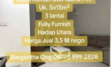 rumah golf island pik fully furnish hadap utara