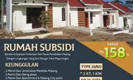 Promo Rumah Subsidi Indi Risma Regency Murah 100 Jutaan dekat Malang