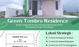 Rumah Murah dekat Soekarno Hatta Kampus Brawijaya Green Tombro