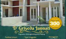 Rumah Murah Siap Huni dekat jl Raya Griyeda Jannati Tlogowaru Malang