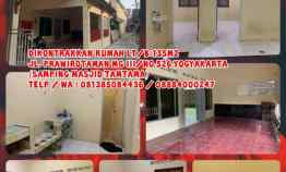 Dikontrakkan Rumah LT/B 135m2 di Jalan Prawirotaman MG III/526 Jogja