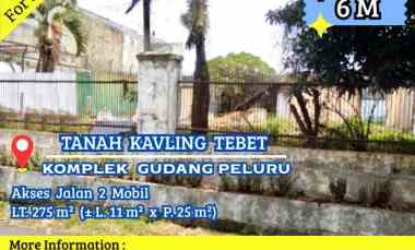 Dijual Tanah Kavling Komplek Gudang Peluru Lokasi Premium Nyaman Jalan 2 Mobil