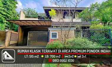 rumah klasik terawat di area premium pondok indah