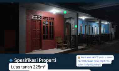rumah kontrakan 5 pintu dijual