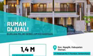 rumah mewah 2 lantai ngaglik sleman cuma 1 4 m