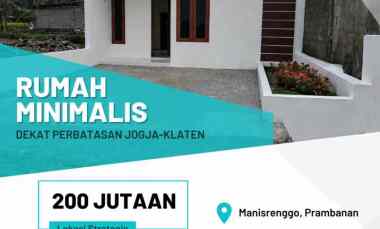 Rumah Minimalis 200 Jutaan dekat Exit Tol Jogja Solo