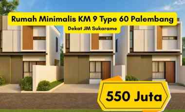 rumah minimalis di km 9 palembang harga 550 juta