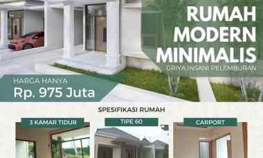 Rumah Minimalis Tipe 60, hanya 8 menit ke Ugm