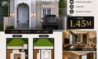 rumah modern 2 lantai di meruyung depok