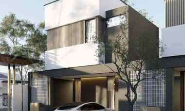 rumah modern dalam cluster ekslusif desain elegan