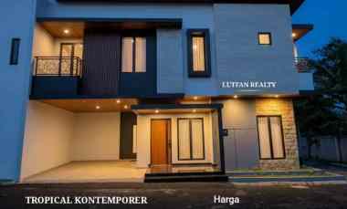 rumah modern kontemporer dalam cluster