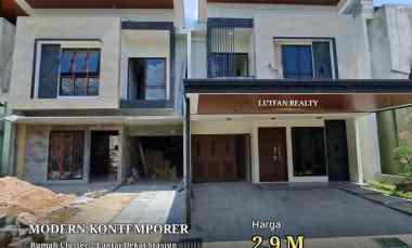 rumah modern kontemporer lenteng agung dalam cluster