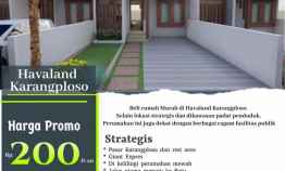 Promo Rumah Murah 200 Jutaan Havaland dekat Exit Tol Karangploso Malang