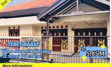 Dijual Rumah Tebet Barat Lokasi Strategis Nyaman Jalan 2 Mobil Lebar