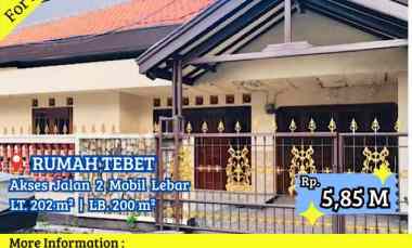 Dijual Rumah Tebet Barat Lokasi Strategis Nyaman Jalan 2 Mobil Lebar