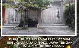 Dijual Rumah 2 lantai Lt.2 10m2 SHM Tepi Jalan Raya di Solo Jawa Tengah