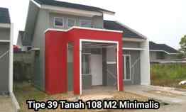 Rumah di Palembang Tipe 39 Tanah 108 m2 Minimalis Ready Stock /indent