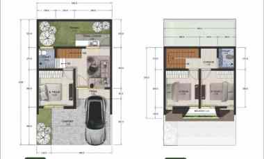 gambar rumah resort 2 lantai dekat dengan fasilitas kota