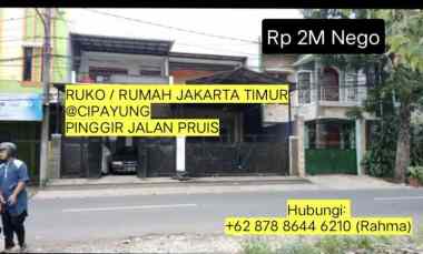 rumah ruko pinggir jalan utama cipayung jakarta timur