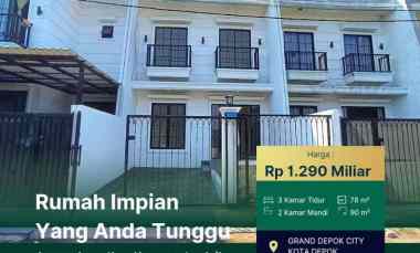 rumah siap huni area grand depok city dekat margonda