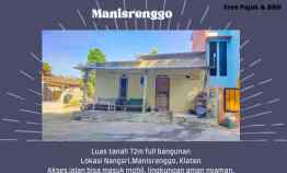 Rumah Siap Huni Free Ruko Manisrenggo,Klaten