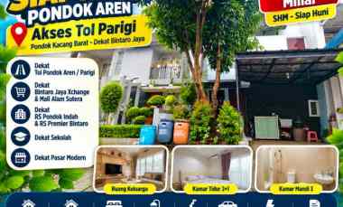 rumah siap huni pondok aren akses tol parigi shm