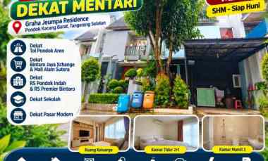 Rumah Siap Huni Pondok Aren dekat Mentari SHM, 2 Lantai