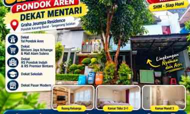 Rumah Siap Huni Pondok Aren dekat Mentari SHM LT 81m