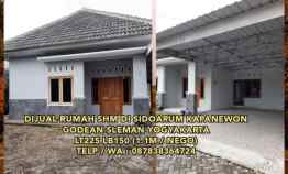 Dijual Rumah SHM di Sidoarum Kapanewon Godean Sleman Yogyakarta LT225