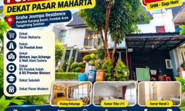 Rumah Strategis Pondok Aren dekat Pasar Maharta SHM