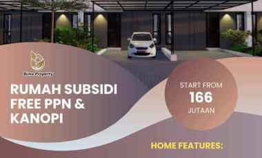 Rumah Subsidi DP 9 JT all-in Free PPN dan Free Kanopi